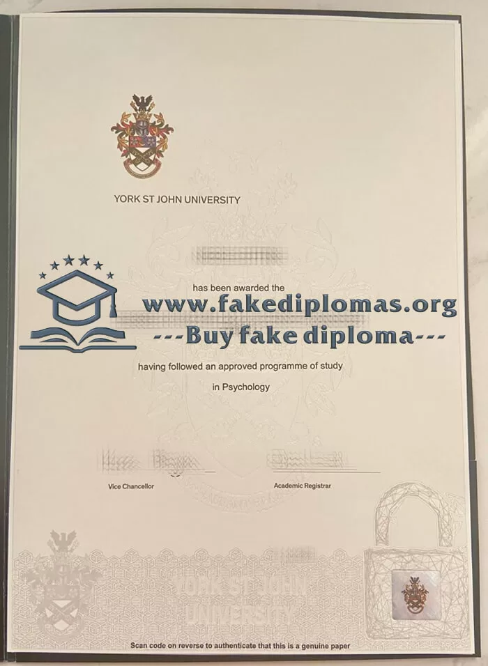 Buy York St John University fake diploma.