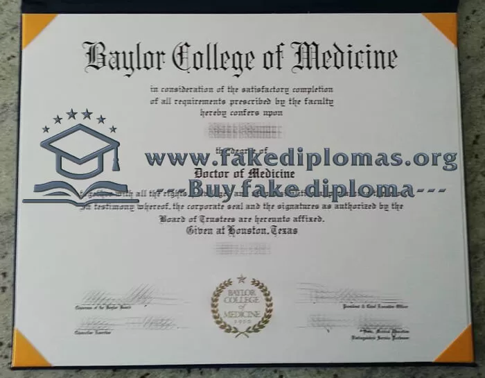 Buy Baylor College of Medicine fake diploma,