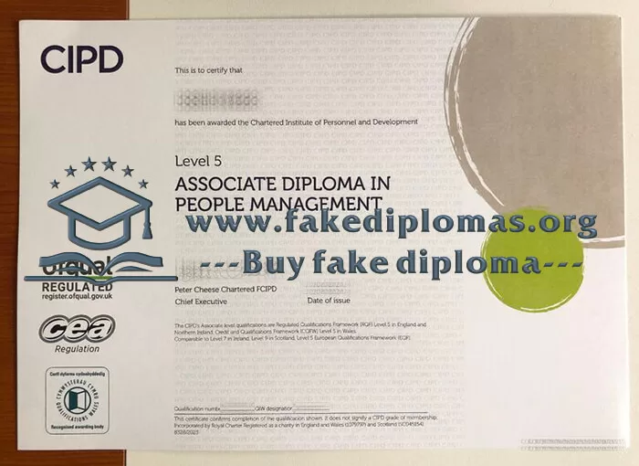 Buy a CIPD fake diploma, Fake Chartered Institute of Personnel and Development certificate.