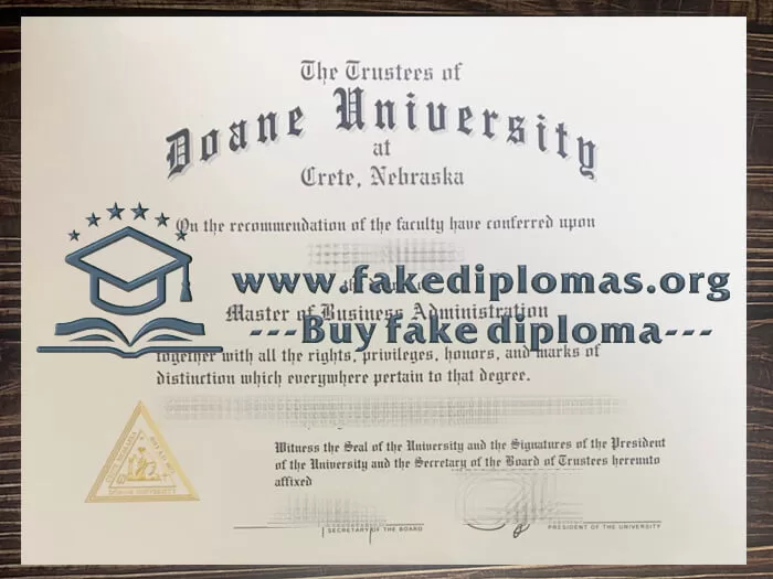 Buy a Doane University fake diploma, Fake Doane University degree.