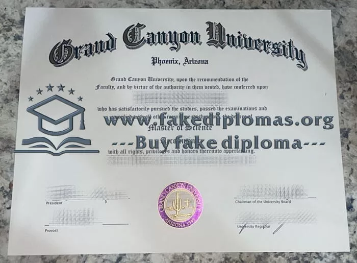 Buy Grand Canyon University fake diploma, Fake GCU degree.