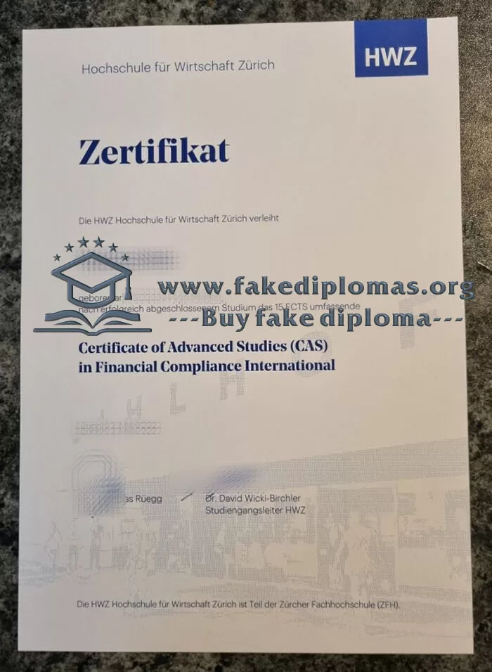 Buy Hochschule für Wirtschaft Zürich fake diploma.