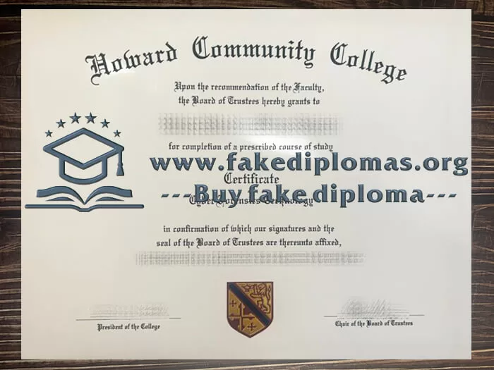 Buy Howard Community College fake diploma, Fake HCC degree.