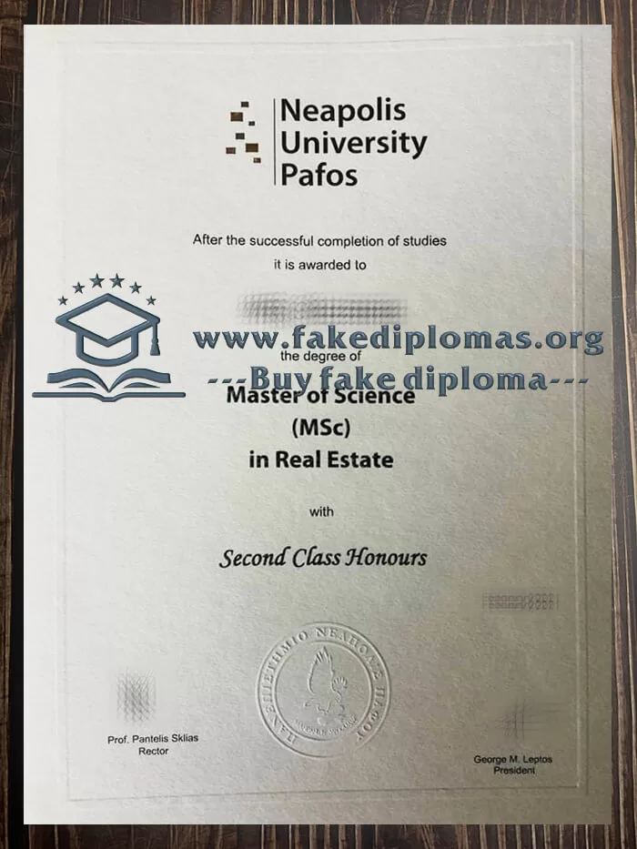 Buy a Neapolis University Pafos fake diploma, Get NUP fake degree online.