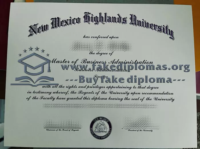 Buy New Mexico Highlands University fake diploma, Fake NMHU degree.