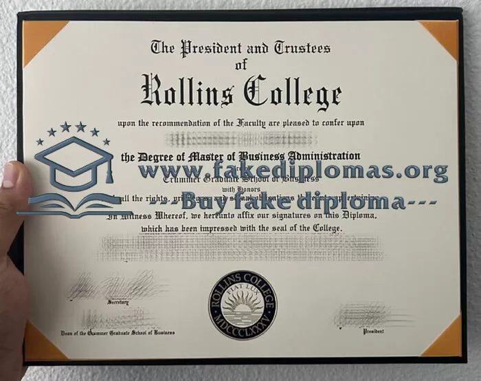 Buy a Rollins College fake diploma online.