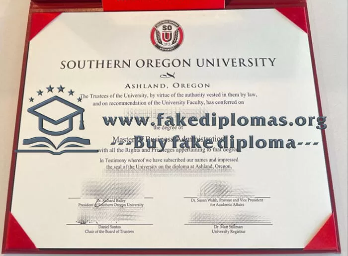 Buy Southern Oregon University fake diploma, Fake SOU degree.