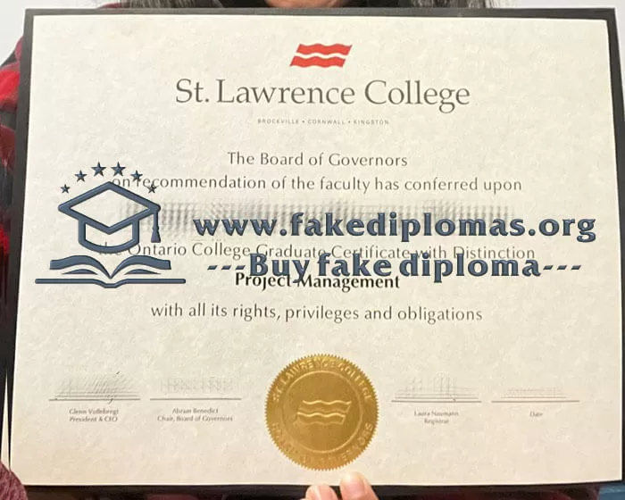 Buy a St Lawrence College fake diploma.