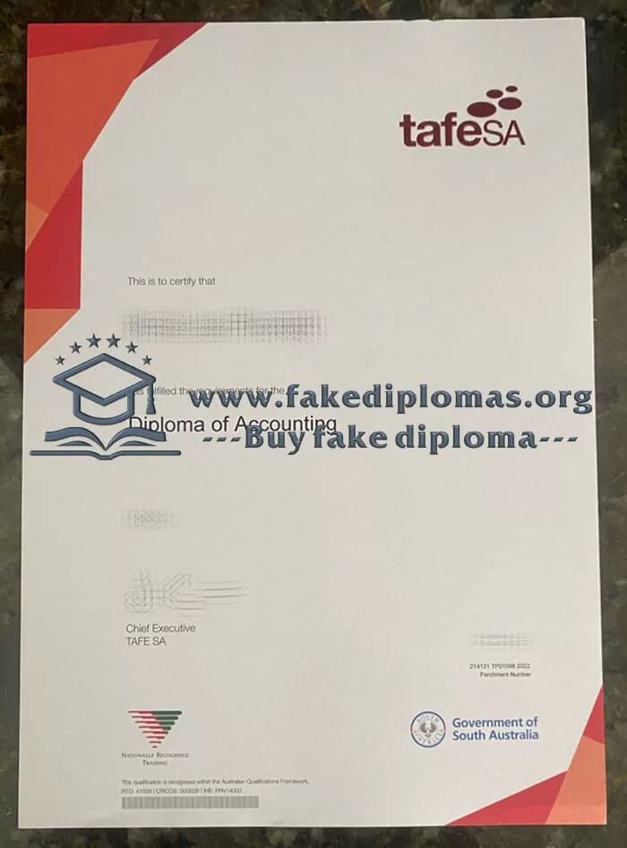 Buy a TAFE SA fake certificate, Make TAFE SA degree.