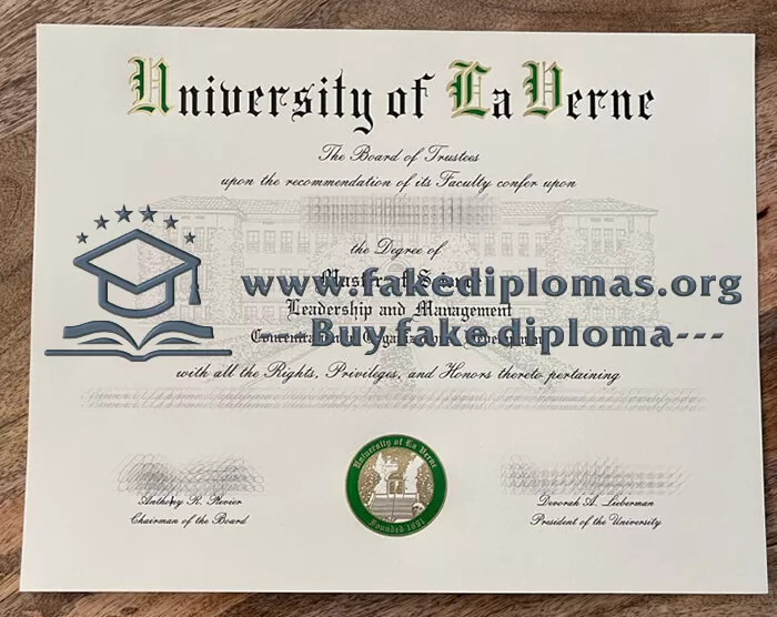 Buy University of La Verne fake diploma, Fake ULV degree.