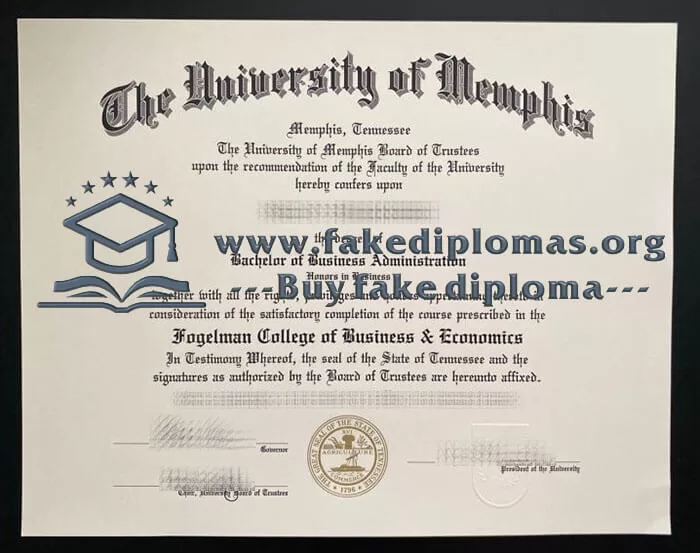 Buy a University of Memphis fake diploma.