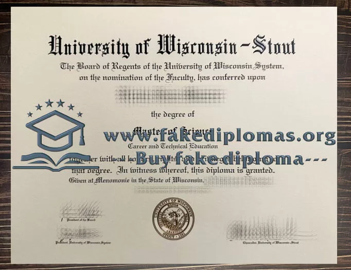 Buy a University of Wisconsin-Stout fake diploma.