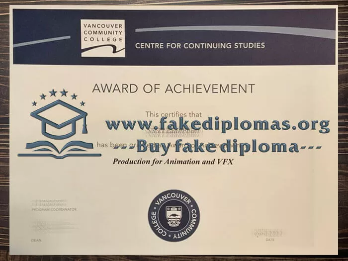 Get a Vancouver Community College fake degree, Fake VCC diploma online.