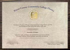 Purchase Wayne County Community College District fake diploma.