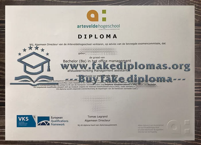 Buy a Arteveldehogeschool fake diploma.