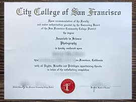 I want to buy City College of San Francisco fake degree.