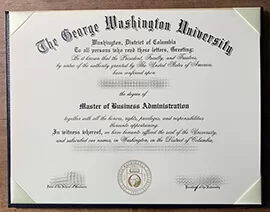 How does the George Washington University diploma look like?