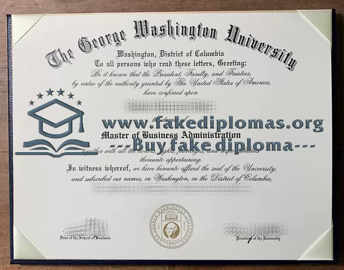 Buy GWU fake diploma, Fake George Washington University degree.