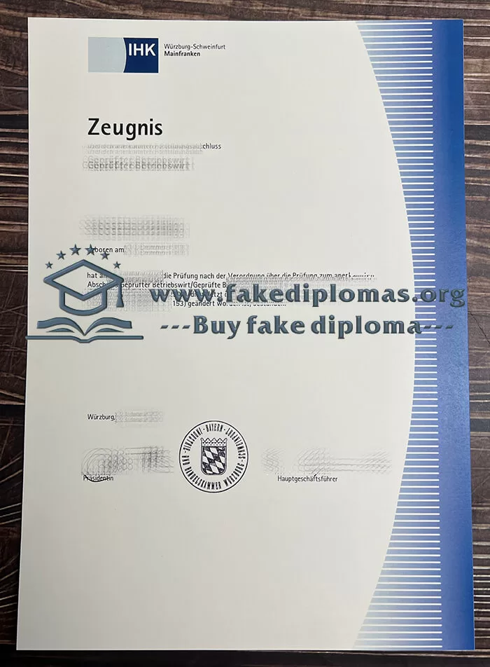 Buy a IHK Würzburg-Schweinfurt fake certificate.