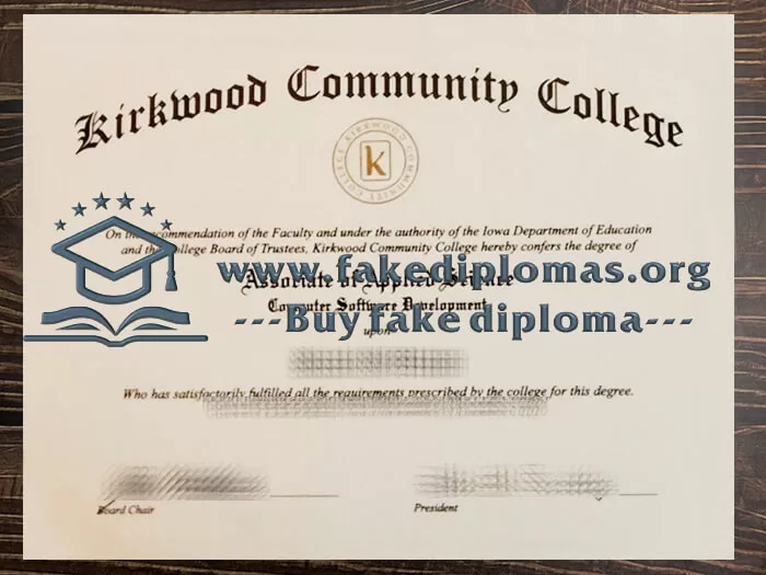 Buy a Kirkwood Community College fake diploma.