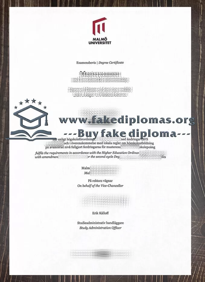 Get a Malmö University fake diploma online.