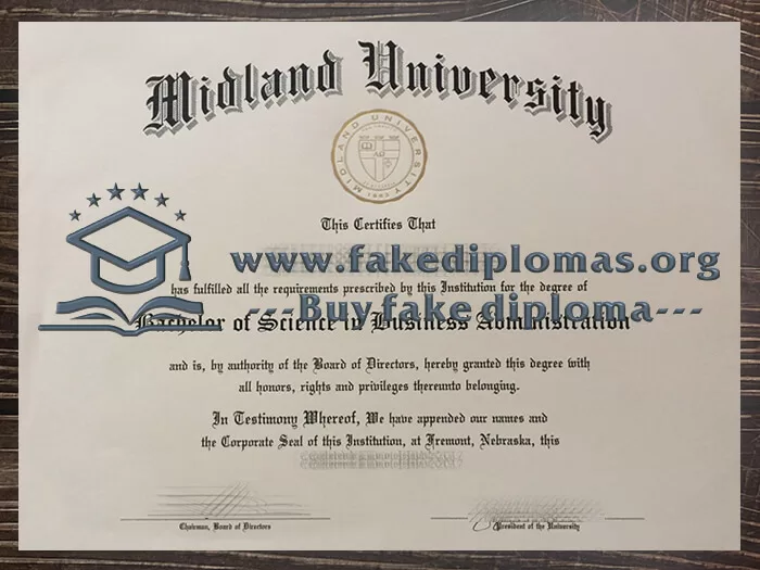 Purchase a Midland University fake diploma online.