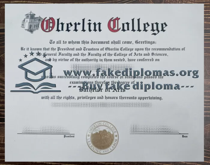 Buy a Oberlin College fake diploma.