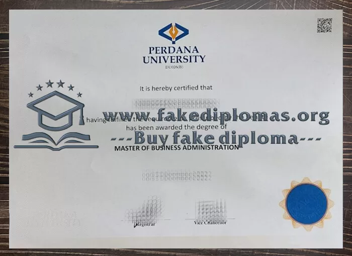 Buy a Perdana University fake diploma, Fake PU degree.