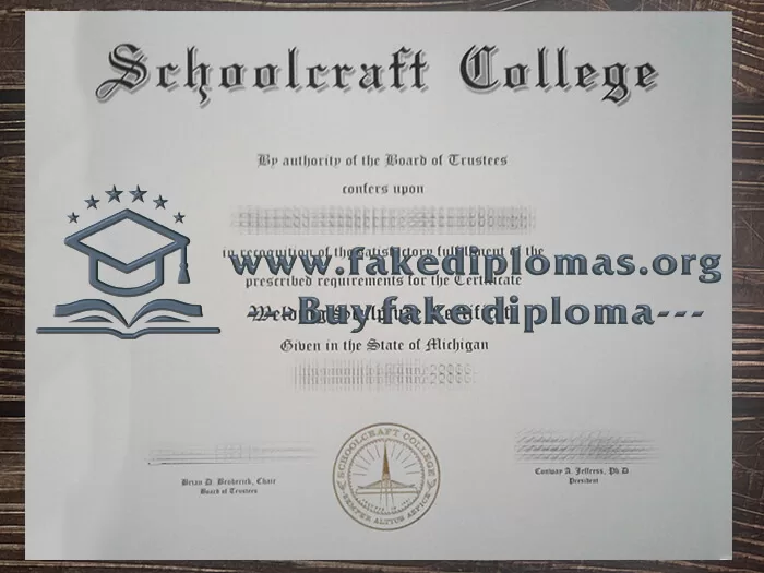 Buy a Schoolcraft College fake diploma.