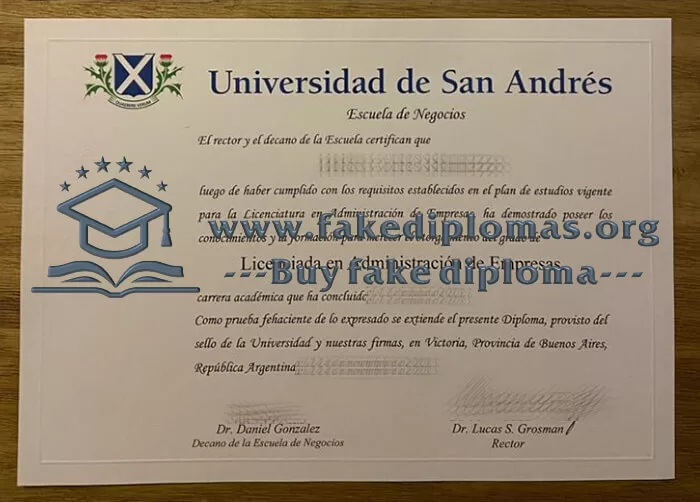 Buy a Universidad de San Andrés fake diploma.