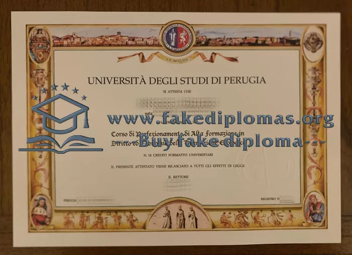 Buy Università degli Studi di Perugia fake certificate.