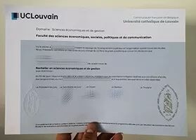 Appply for a Université catholique de Louvain certificate.