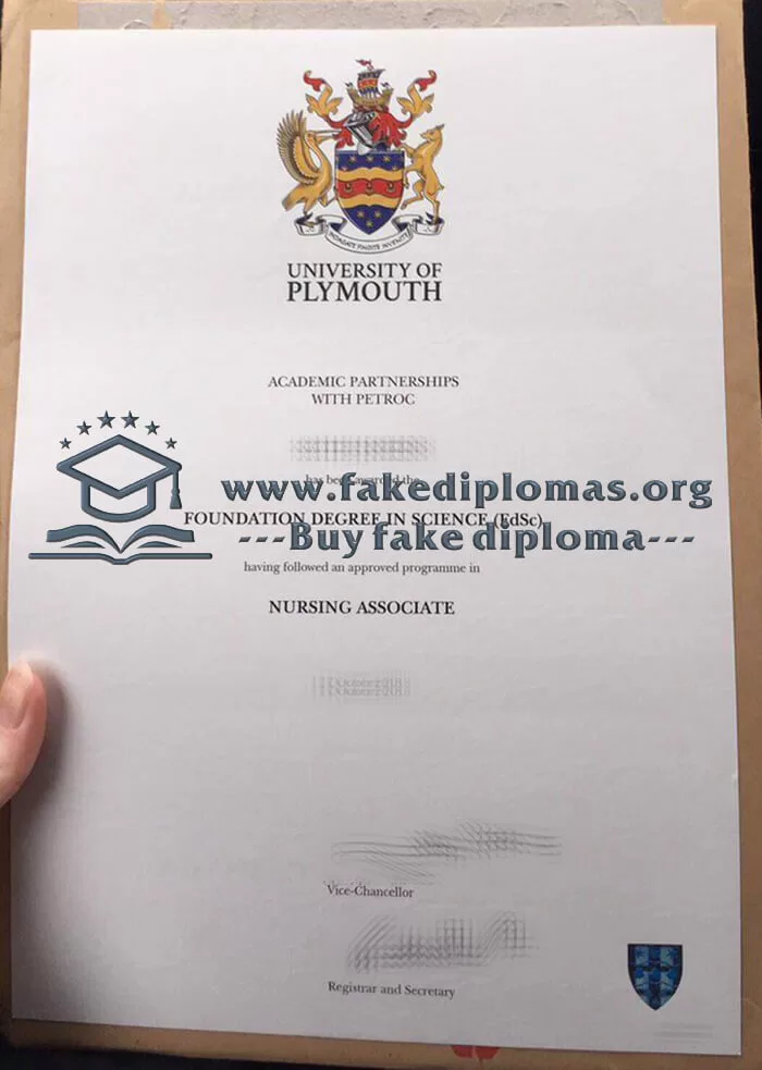 Get a University of Plymouth fake diploma online.