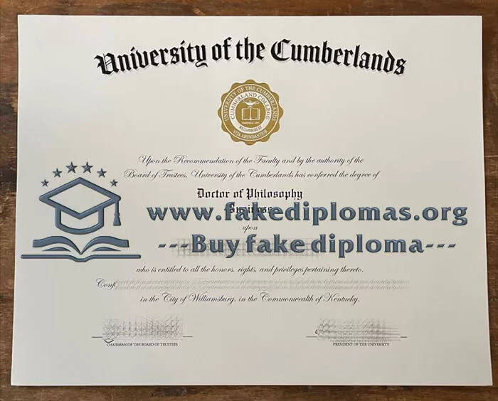 Buy a University of the Cumberlands fake diploma.