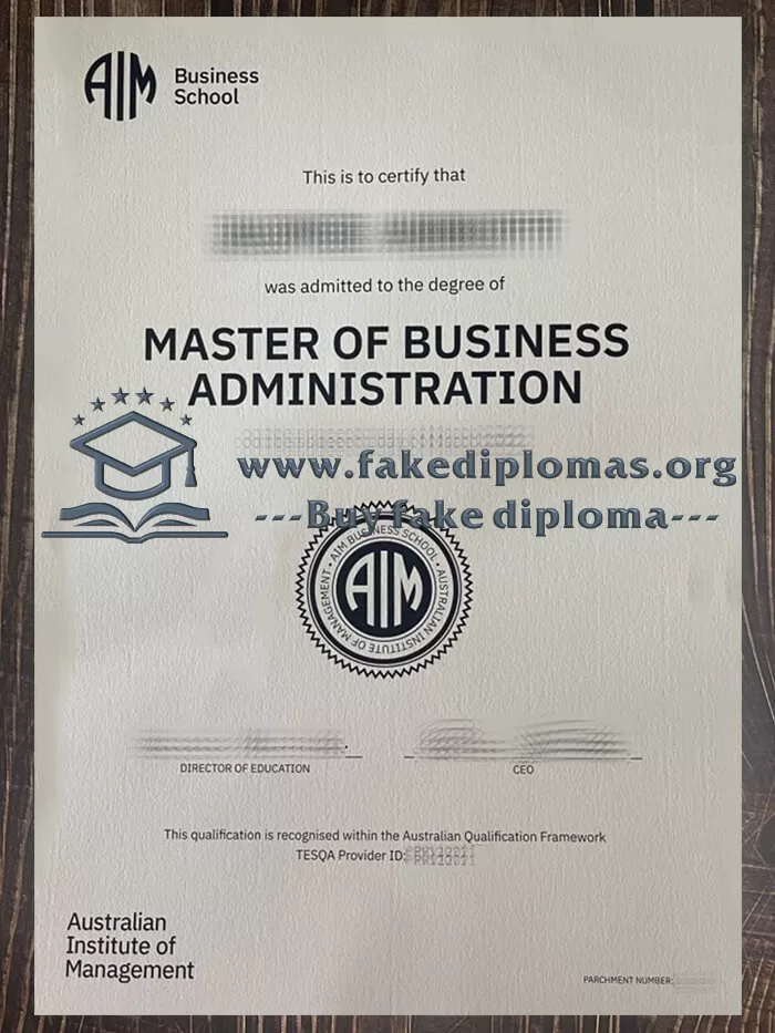 Purchase a AIM Business School fake degree online.