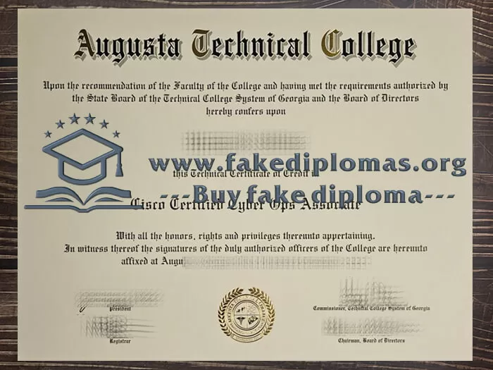 Buy a Augusta Technical College fake diploma.