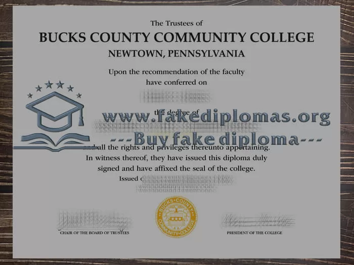 Buy a Bucks County Community College fake diploma.