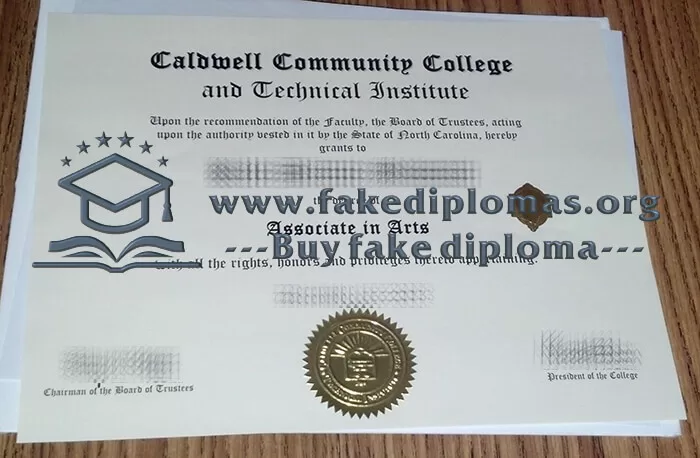 Buy Caldwell Community College and Technical Institute fake diploma.