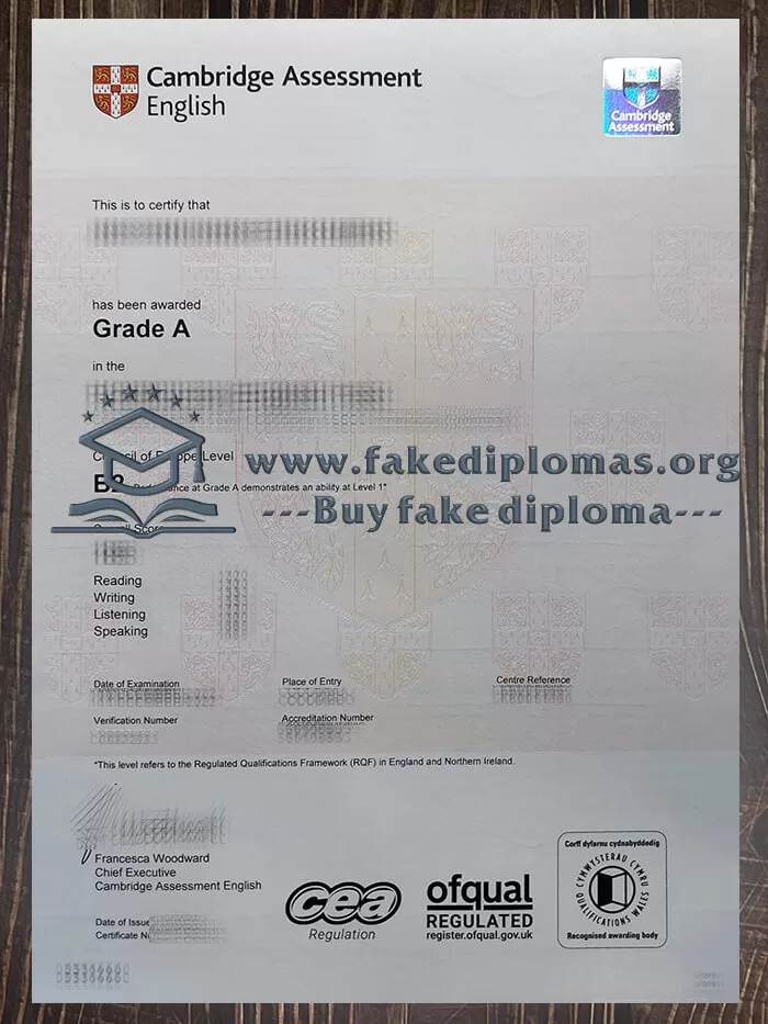 Get a Cambridge B2 English language fake certificate.