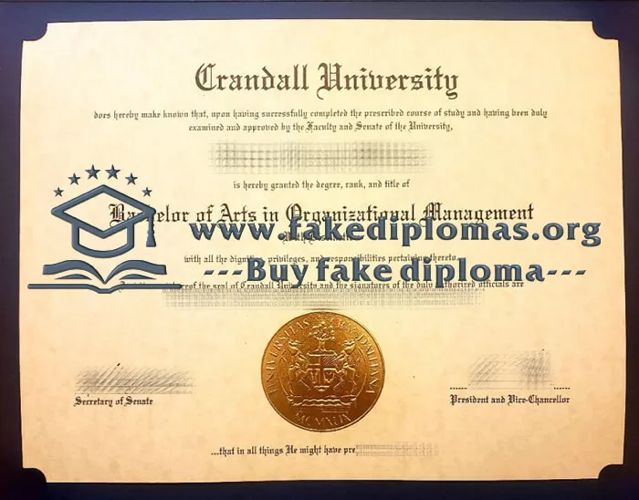 Buy a Crandall University fake diploma.