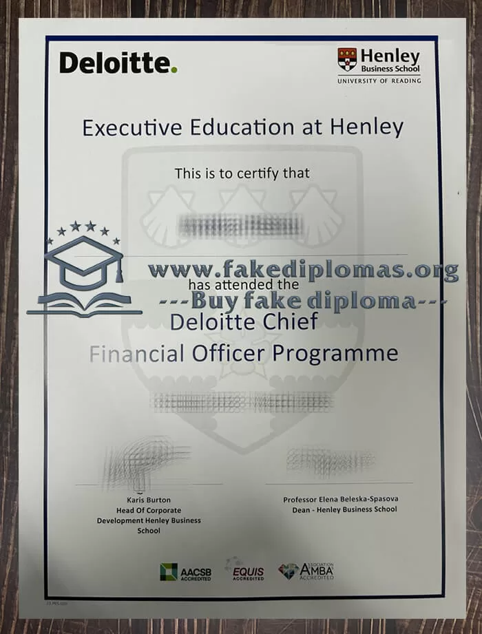 Purchase a Henley Business School fake certificate.