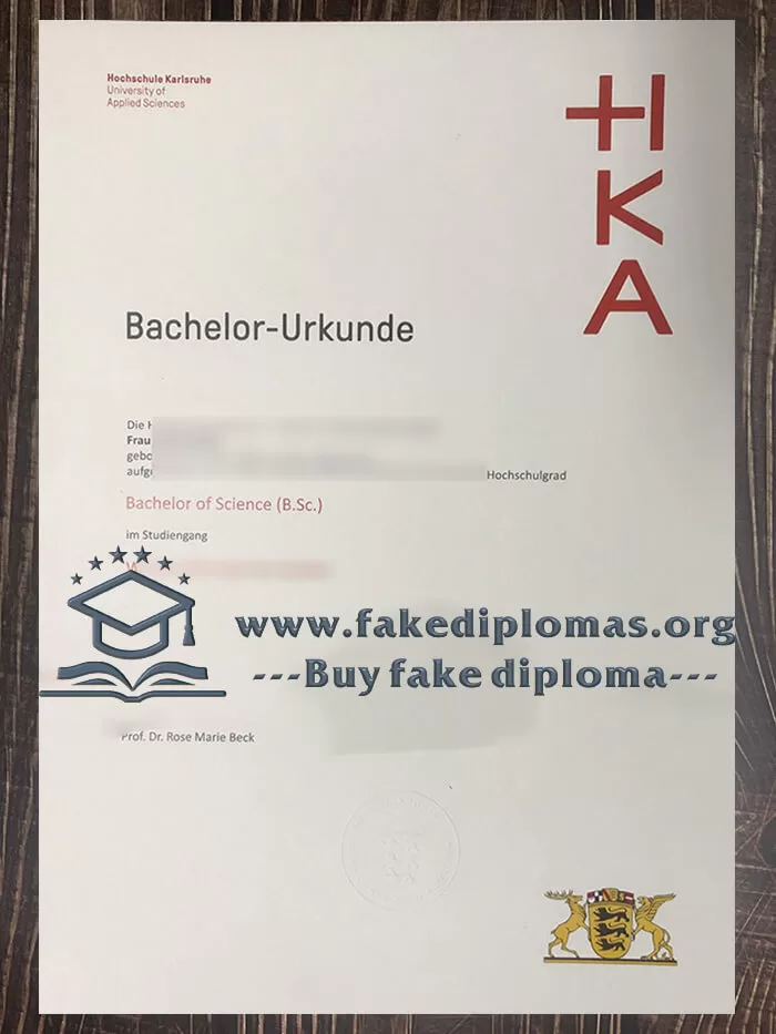 Get a Karlsruhe University of Applied Sciences fake certificate.