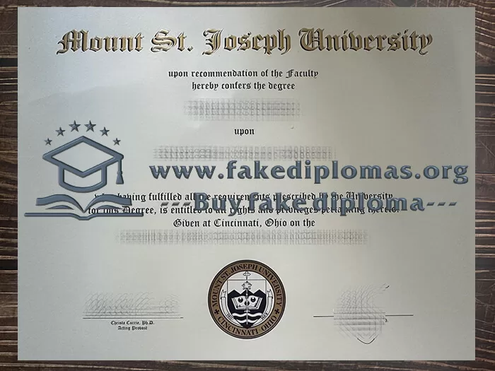 Purchase a Mount St Joseph University fake diploma online.