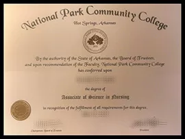 Purchase National Park Community College fake diploma.