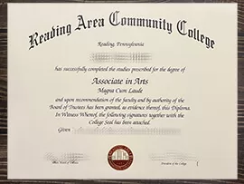 How long to buy Reading Area Community College fake diploma?