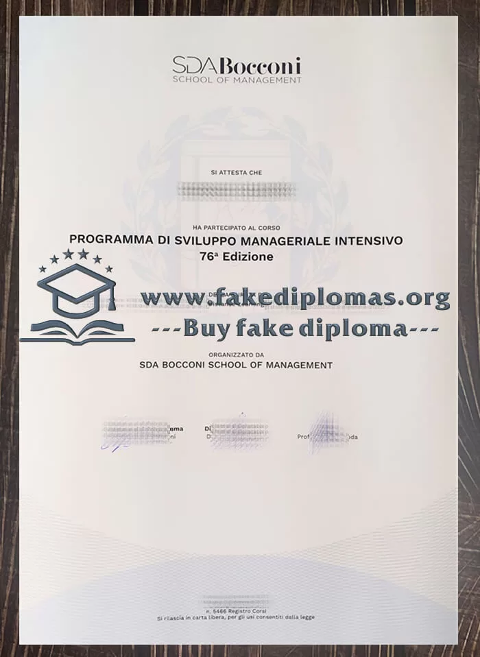 Buy a SDA Bocconi School of Management fake certificate.