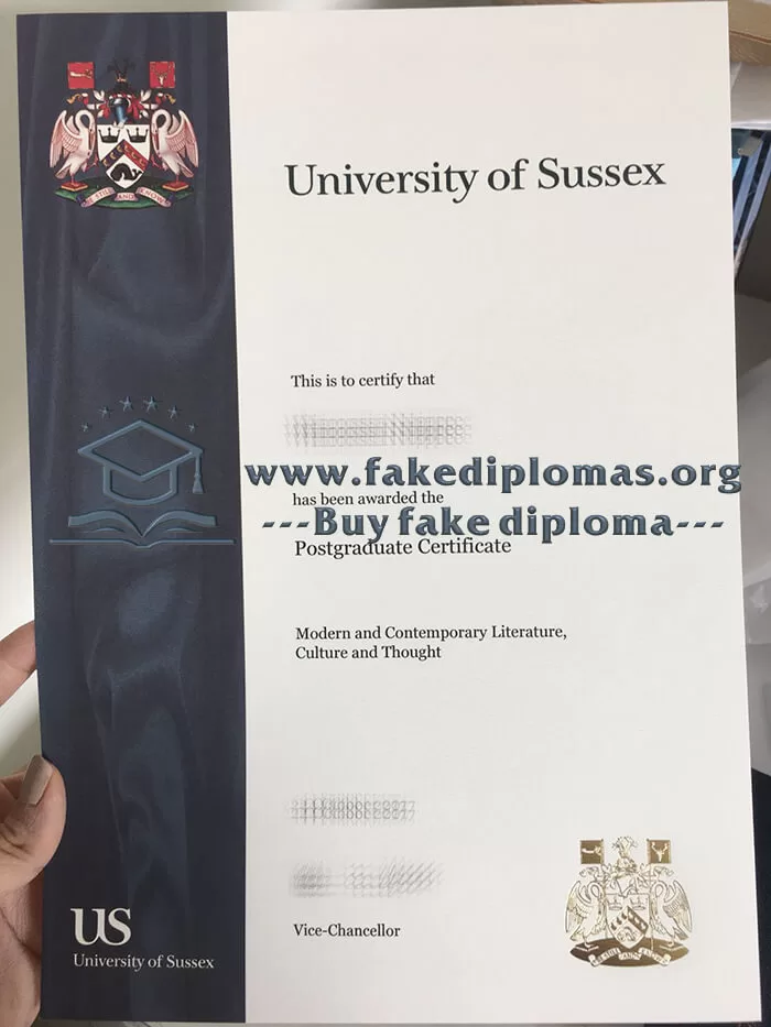 Get a University of Sussex fake diploma, Fake University of Sussex degree.