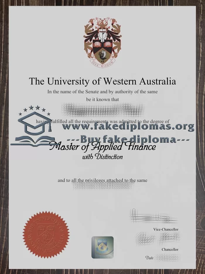 Purchase University of Western Australia fake diploma, Fake UWA degree online.